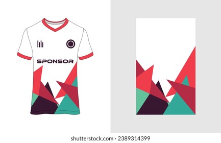 Tshirt mockup abstract grunge sport jersey design for football soccer, racing, esports, running