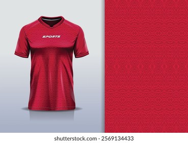 T-shirt mockup abstract texture grunge texture sport jersey design for football, soccer, racing, esports, running, in red maroon color