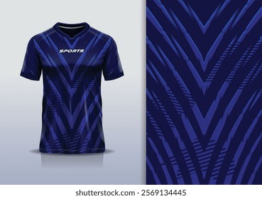 T-shirt mockup abstract texture grunge texture sport jersey design for football, soccer, racing, esports, running, in red blue color