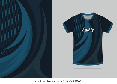 T-shirt mockup abstract texture grunge texture stripe line sport jersey design, in black color EPS.10