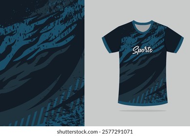 T-shirt mockup abstract texture grunge texture stripe line sport jersey design, in black color EPS.10
