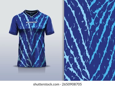 T-shirt mockup textura abstrata grunge textura esporte jersey design para futebol, futebol, corrida, esportes, corrida, azul marinho cor