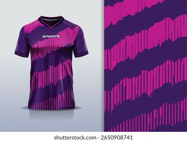 T-shirt mockup textura abstrata grunge textura esporte jersey design para futebol, futebol, corrida, esportes, corrida, cor rosa roxo