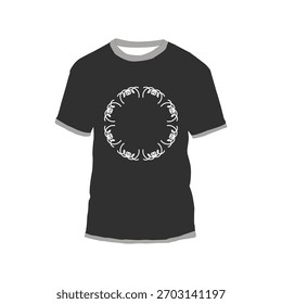 T-shirt Mockup Design With Mandala