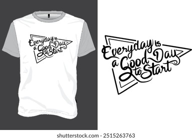 T-Shirt Mockup Design mit Typografie 
