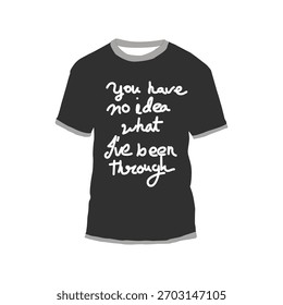 Diseño de maqueta de camiseta con tipografía