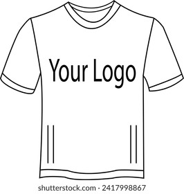 T-shirt mockup design vector illustration.