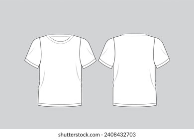 T-Shirt-Mockup-Zeichnung, Mann-T-Shirt-Zeichnung, T-Shirt-Zeichnung, T-Shirt-Flach-Illustration