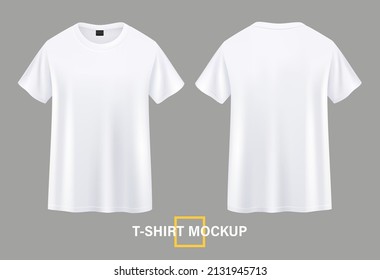 T-shirt mockup front and back illustrations