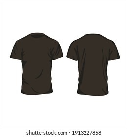 Tshirt Mockup Front And Back View Vector Design