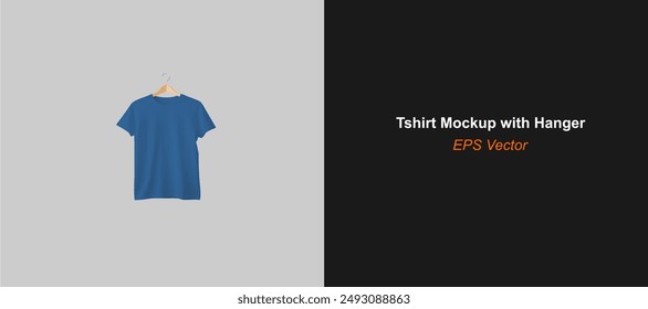 Tshirt Mockup With Hanger realistic EPS vector format