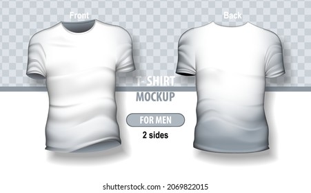 Camiseta que se burla del hombre, de frente y de espalda, de color blanco.
