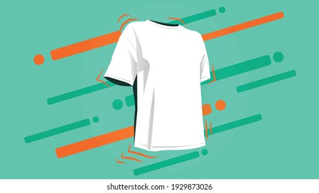 
T-shirt mockup ready for print vector modern style