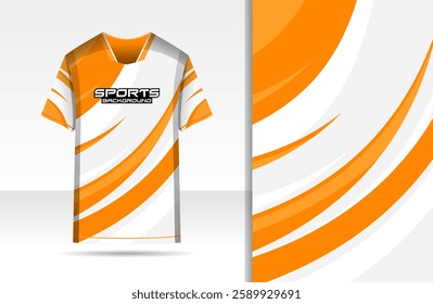 Tshirt mockup sport jersey design orange white color