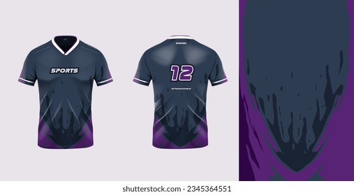 Tshirt mockup sport jersey template design for football soccer, racing, gaming, sports jersey abstract grunge design

