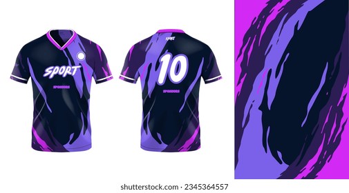 Tshirt mockup sport jersey template design for football soccer, racing, gaming, sports jersey abstract grunge design

