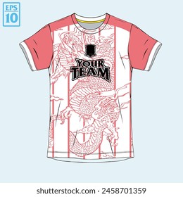 Tshirt mockup sport jersey template design for football soccer, racing, gaming, sports jersey abstract design 
