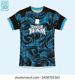 Tshirt mockup sport jersey template design for football soccer, racing, gaming, sports jersey abstract design 