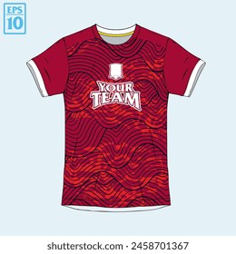 Tshirt mockup sport jersey template design for football soccer, racing, gaming, sports jersey abstract design 