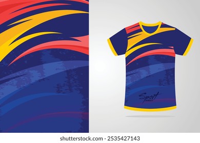 Tshirt mockup sport jersey template design for football soccer gaming sports jersey abstract EPS.10