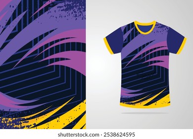 Tshirt mockup sport jersey template design for football soccer gaming sports jersey abstract EPS.10