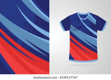 Tshirt mockup sport jersey template design for football soccer gaming sports jersey abstract EPS.10