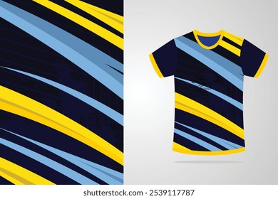 Tshirt mockup sport jersey template design for football soccer gaming sports jersey abstract EPS.10