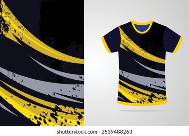 Tshirt mockup sport jersey template design for football soccer gaming sports jersey abstract EPS.10