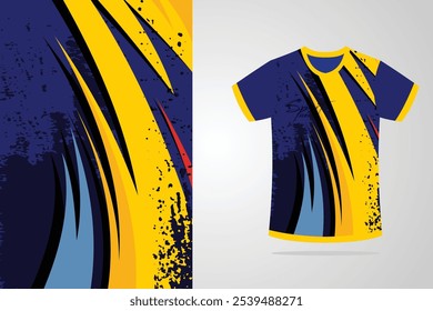 Diseño de Plantilla de jersey deportivo de maqueta de camiseta para fútbol fútbol juego deportivo jersey abstracto EPS.10