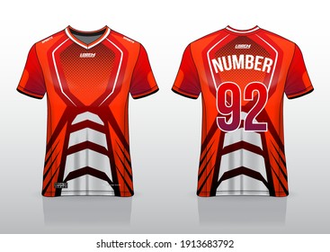 T-shirt mockup, sport shirt template design for running Sport, basket ball, soccer uniform in front view, back view. Shirt mock up Vector, design very simple and easy to custom