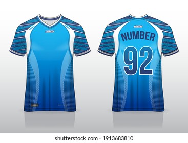T-shirt mockup, sport shirt template design for running Sport, basket ball, soccer uniform in front view, back view. Shirt mock up Vector, design very simple and easy to custom