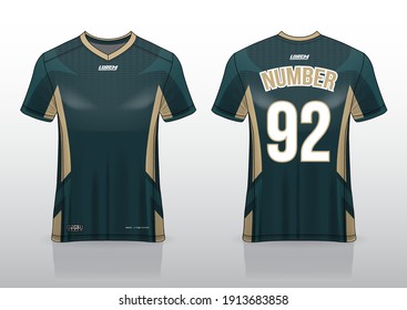 T-shirt mockup, sport shirt template design for running Sport, basket ball, soccer uniform in front view, back view. Shirt mock up Vector, design very simple and easy to custom