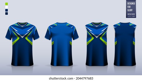 Tshirt Mockup Sport Shirt Template Design Stock Vector (Royalty Free ...