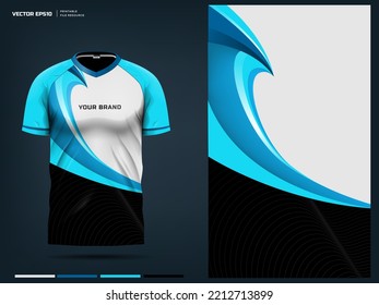 T-shirt mockup, sport shirt template design for soccer jersey, football kit. vector eps 10 printable file