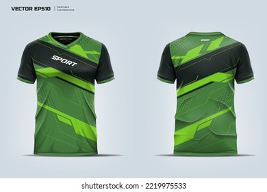 T-shirt mockup sport shirt template design. Printable file eps 10.