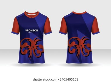 T-shirt mockup, sport shirt template design for soccer jersey, football kit. Tank top for basketball jersey, running singlet. Fabric pattern for sport