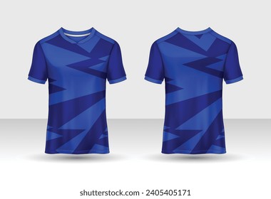 T-shirt mockup, sport shirt template design for soccer jersey, football kit. Tank top for basketball jersey, running singlet. Fabric pattern for sport