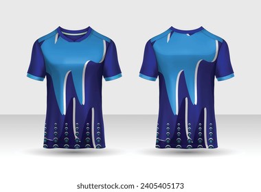 T-shirt mockup, sport shirt template design for soccer jersey, football kit. Tank top for basketball jersey, running singlet. Fabric pattern for sport