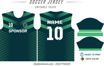 T-shirt mockup, sport shirt template design for soccer jersey, football kit. Tank tops for basketball jersey, running singlet. Fabric pattern for sport uniform in front, back view. Vector Illustration