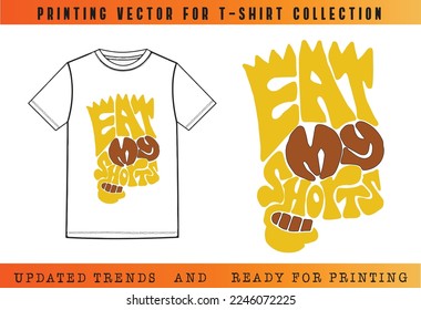T-shirt Mockup SS23 printing, T-shirt Vector Printing Design, Vector Illustration for Tee mockup, ready vector for Tee printing, updated printing for Tee, new print vector for T-shirt