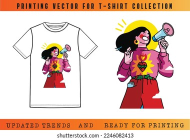 T-shirt Mockup SS23 printing, T-shirt Vector Printing Design, Vector Illustration for Tee mockup, ready vector for Tee printing, updated printing for Tee, new print vector for T-shirt