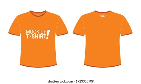 T-Shirt Mockup tempalte front and back design vector