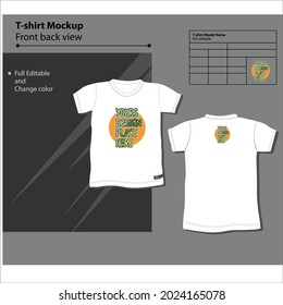 t-shirt mockup template custom design full editable
