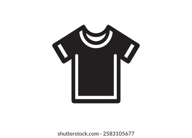 t-shirt mockup vector silhouette isolated in white background