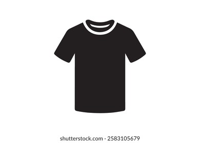 t-shirt mockup vector silhouette isolated in white background