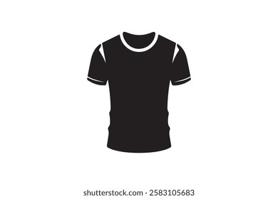 t-shirt mockup vector silhouette isolated in white background