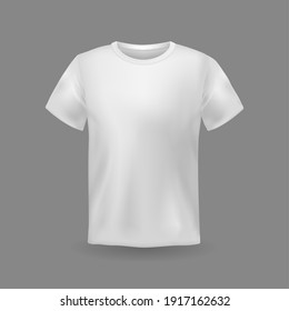 Tshirt Mockup White 3d Blank Casual Stock Vector (Royalty Free ...