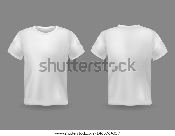 Tshirt Mockup White 3d Blank Tshirt Stock Vector (Royalty Free) 1465764059