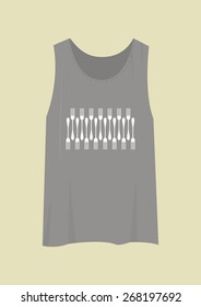 T-shirt with a modern print. Vector illustration