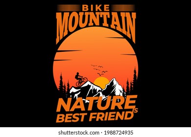 T-shirt mountain bike nature pine tree summer